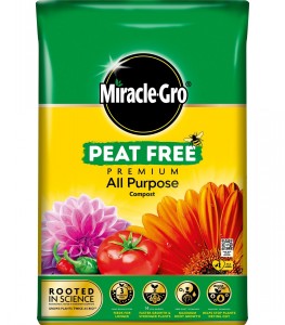 MIRACLE GRO PEAT FREE ALL PURPOSE COMPOST 40ltr